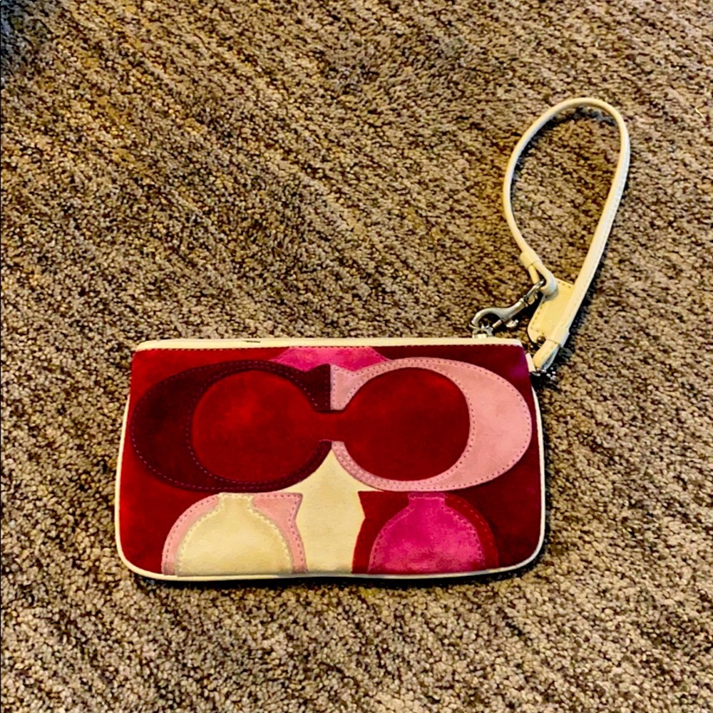 Multi colored Coach wristlet